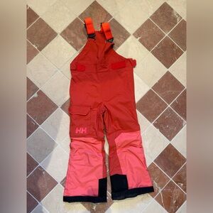 Helly Hansen Red and Pink Insulated Ski Bibs